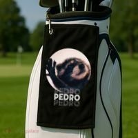 Pedro Racoon Dance Popular Internet Meme Mapache Dance Golf Towel thumb 2
