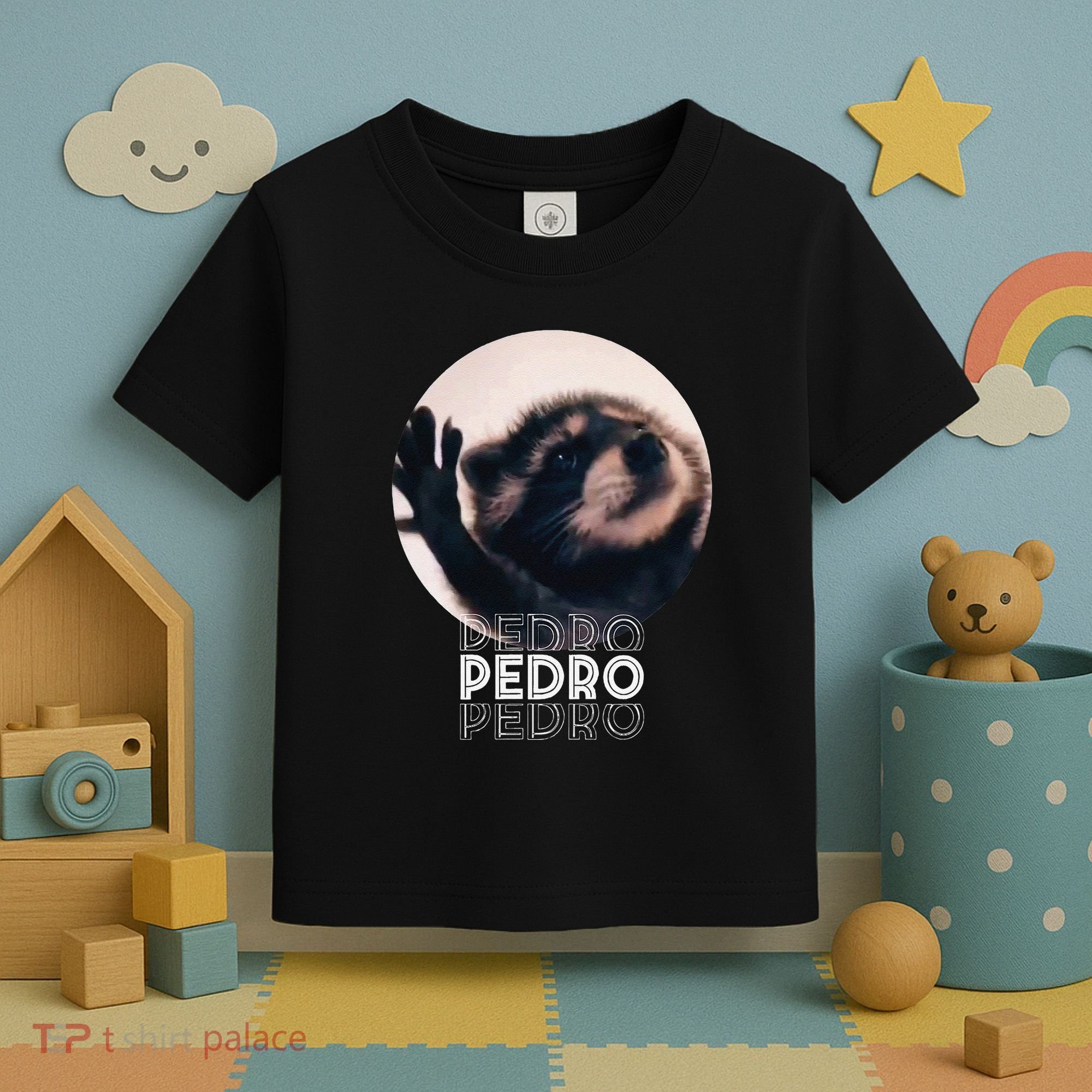Pedro Racoon Dance Popular Internet Meme Mapache Dance Toddler T-Shirt