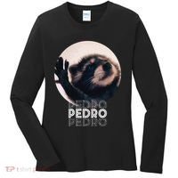 Pedro Racoon Dance Popular Internet Meme Mapache Dance Women's Long Sleeve Shirt thumb 0