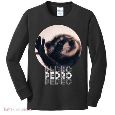Pedro Racoon Dance Popular Internet Meme Mapache Dance Kids Long Sleeve Shirt