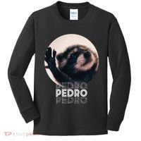 Pedro Racoon Dance Popular Internet Meme Mapache Dance Kids Long Sleeve Shirt thumb 0