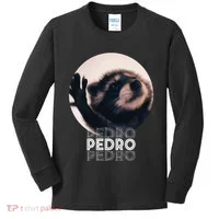 Pedro Racoon Dance Popular Internet Meme Mapache Dance Kids Long Sleeve Shirt thumb 0