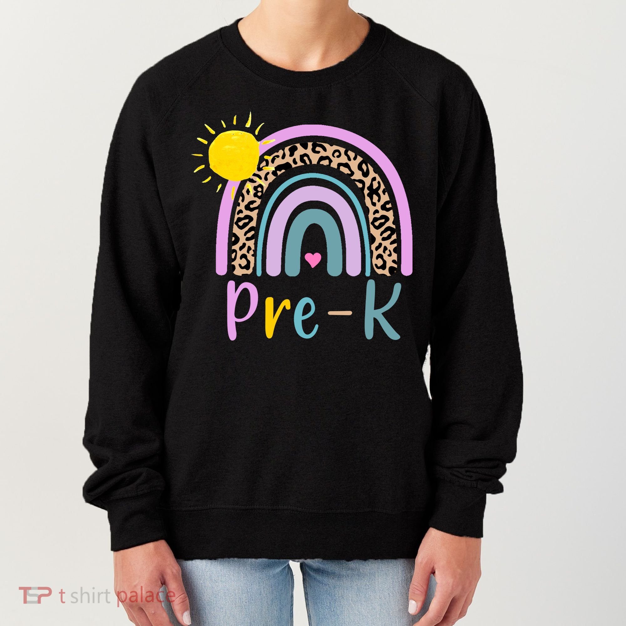 Pre-K Rainbow Teacher Student Back To School Women's Sweatshirt