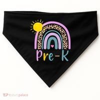 Pre-K Rainbow Teacher Student Back To School USA-Made Doggie Bandana thumb 0