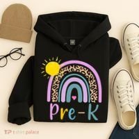 Pre-K Rainbow Teacher Student Back To School Hoodie thumb 4