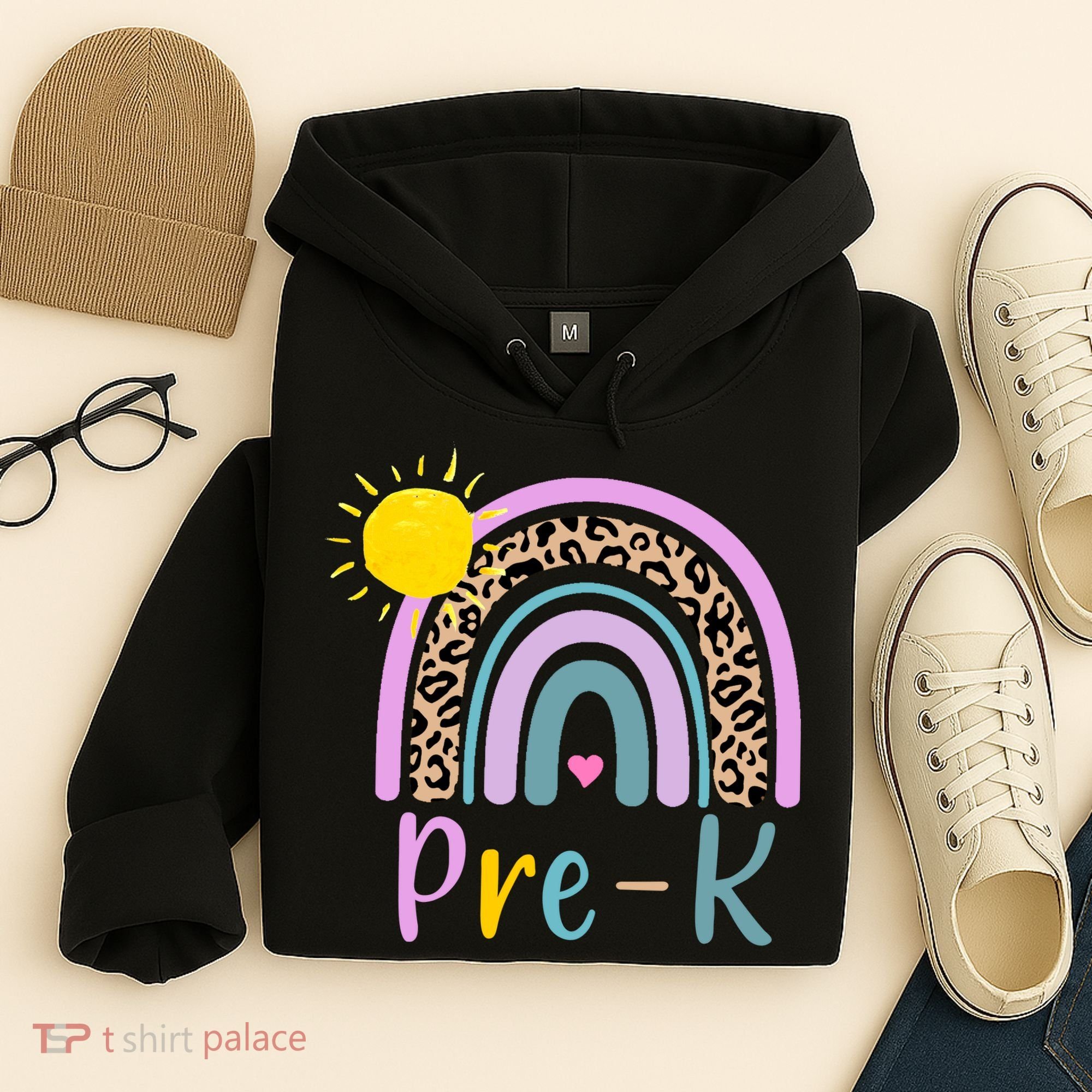 Pre-K Rainbow Teacher Student Back To School Hoodie
