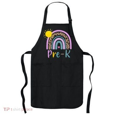 Pre-K Rainbow Teacher Student Back To School Apron