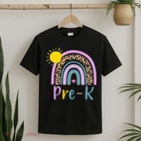 Pre-K Rainbow Teacher Student Back To School T-Shirt thumb 2