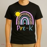 Pre-K Rainbow Teacher Student Back To School T-Shirt thumb 3