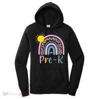 Pre-K Rainbow Teacher Student Back To School Women's Hoodie thumb 0