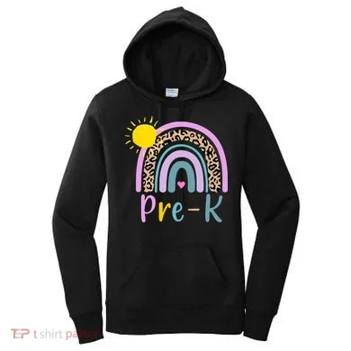 Pre-K Rainbow Teacher Student Back To School Women's Hoodie