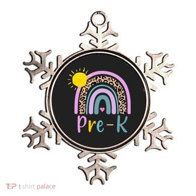 Pre-K Rainbow Teacher Student Back To School Ornament