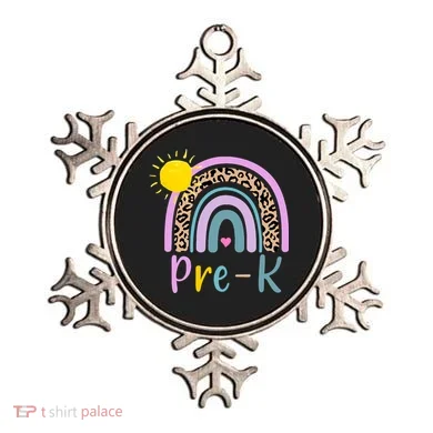 Pre-K Rainbow Teacher Student Back To School Ornament