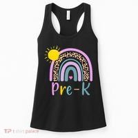 Pre-K Rainbow Teacher Student Back To School Women's Tank Top thumb 0