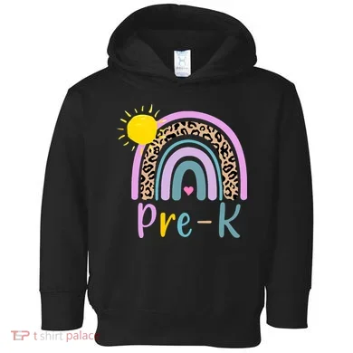 Pre-K Rainbow Teacher Student Back To School Toddler Hoodie