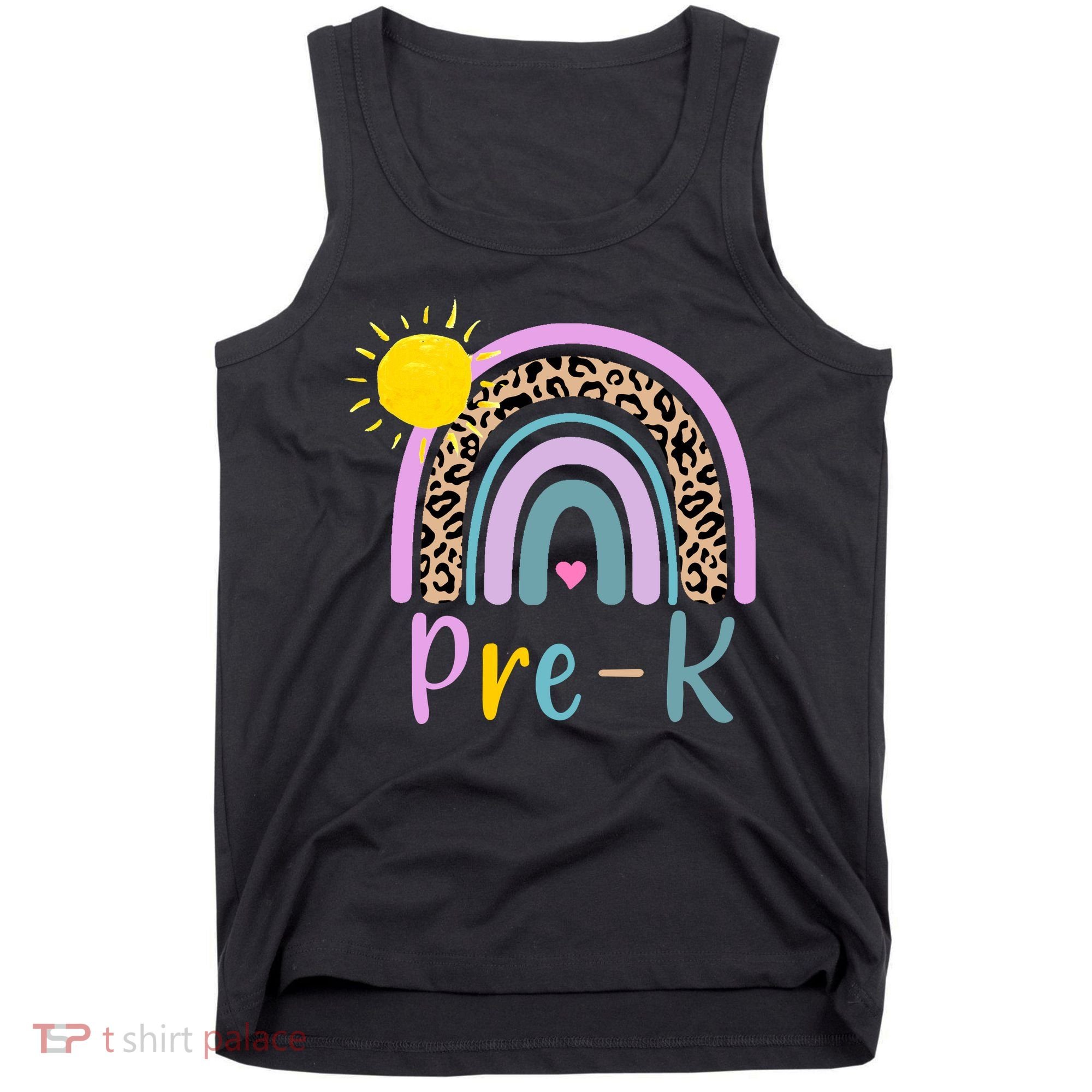 Pre-K Rainbow Teacher Student Back To School Tank Top