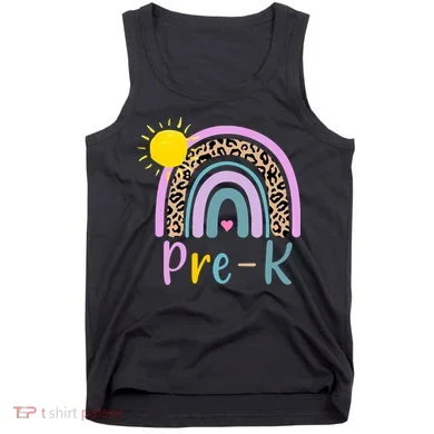 Pre-K Rainbow Teacher Student Back To School Tank Top