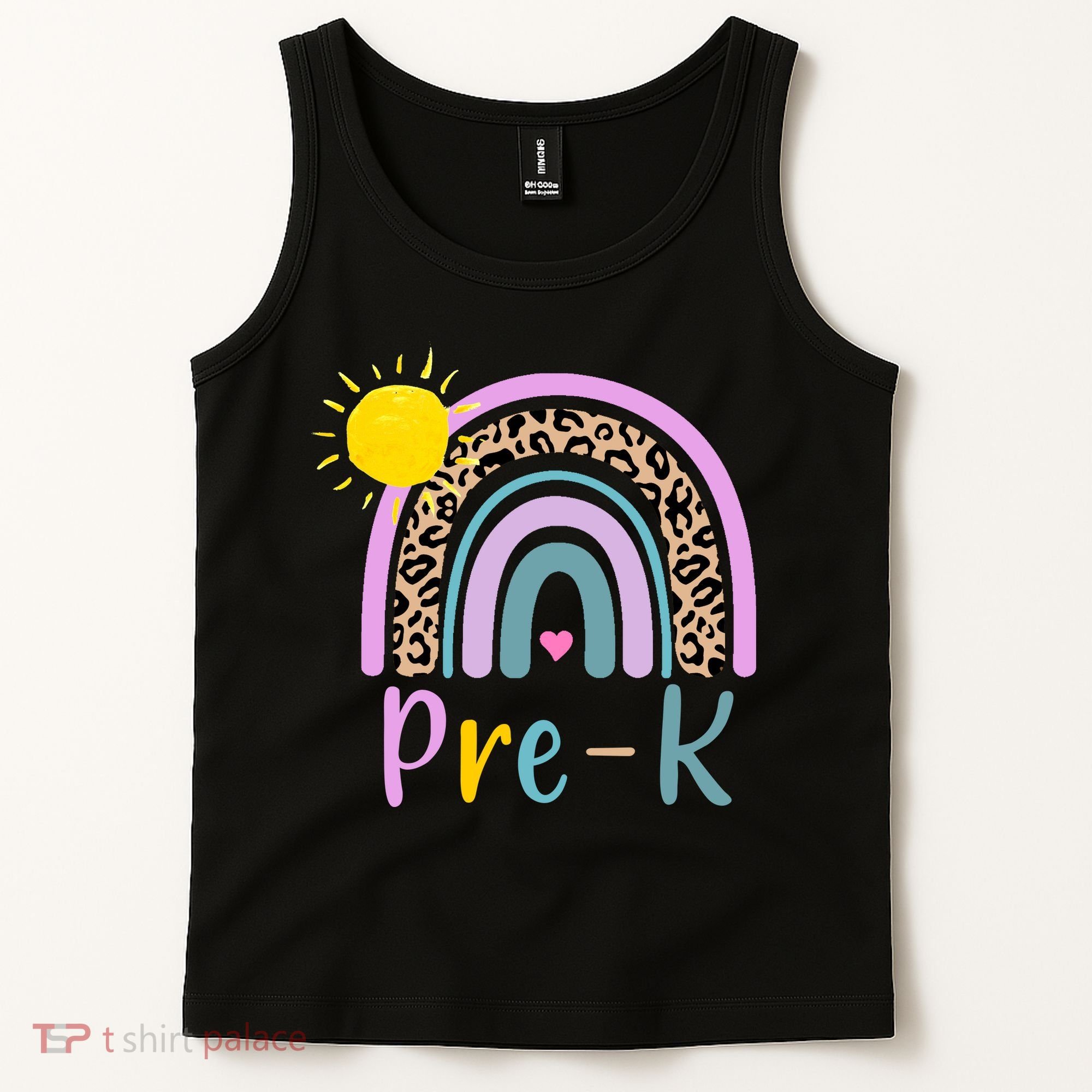 Pre-K Rainbow Teacher Student Back To School Tank Top