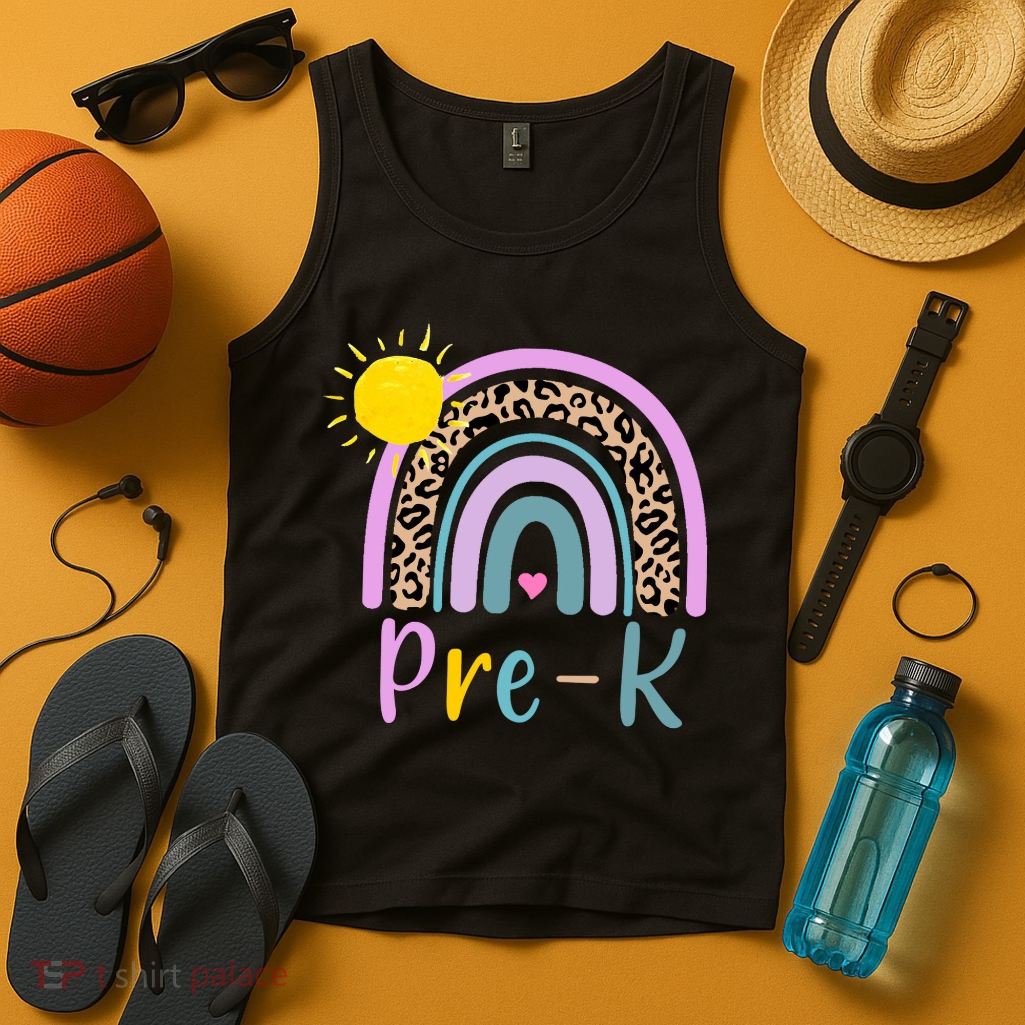 Pre-K Rainbow Teacher Student Back To School Tank Top