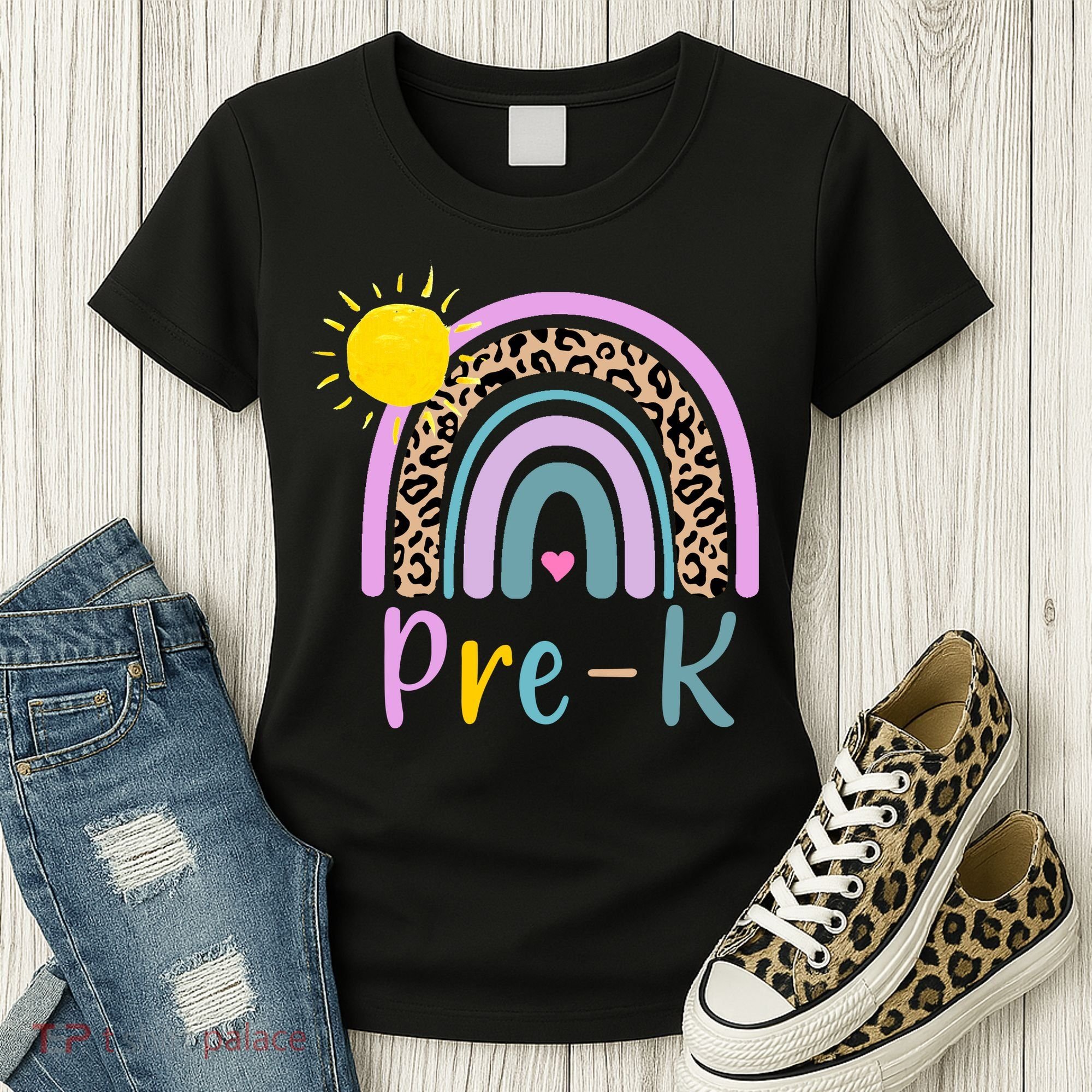 Pre-K Rainbow Teacher Student Back To School Women's T-Shirt