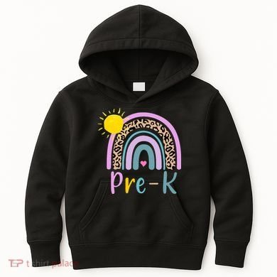Pre-K Rainbow Teacher Student Back To School Kids Hoodie