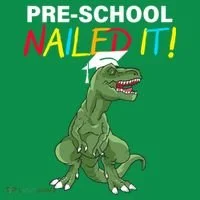 Pre-School Nailed It Dinosaur Kids Long Sleeve Shirt thumb 2