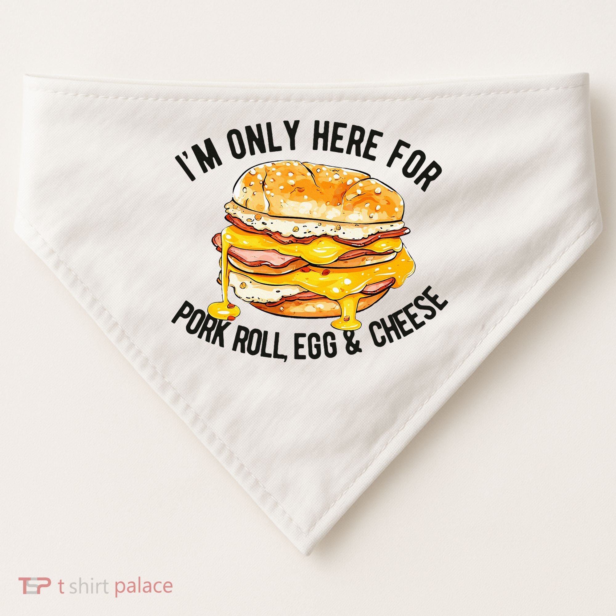 Pork Roll Egg And Cheese New Jersey Pride Nj USA-Made Doggie Bandana