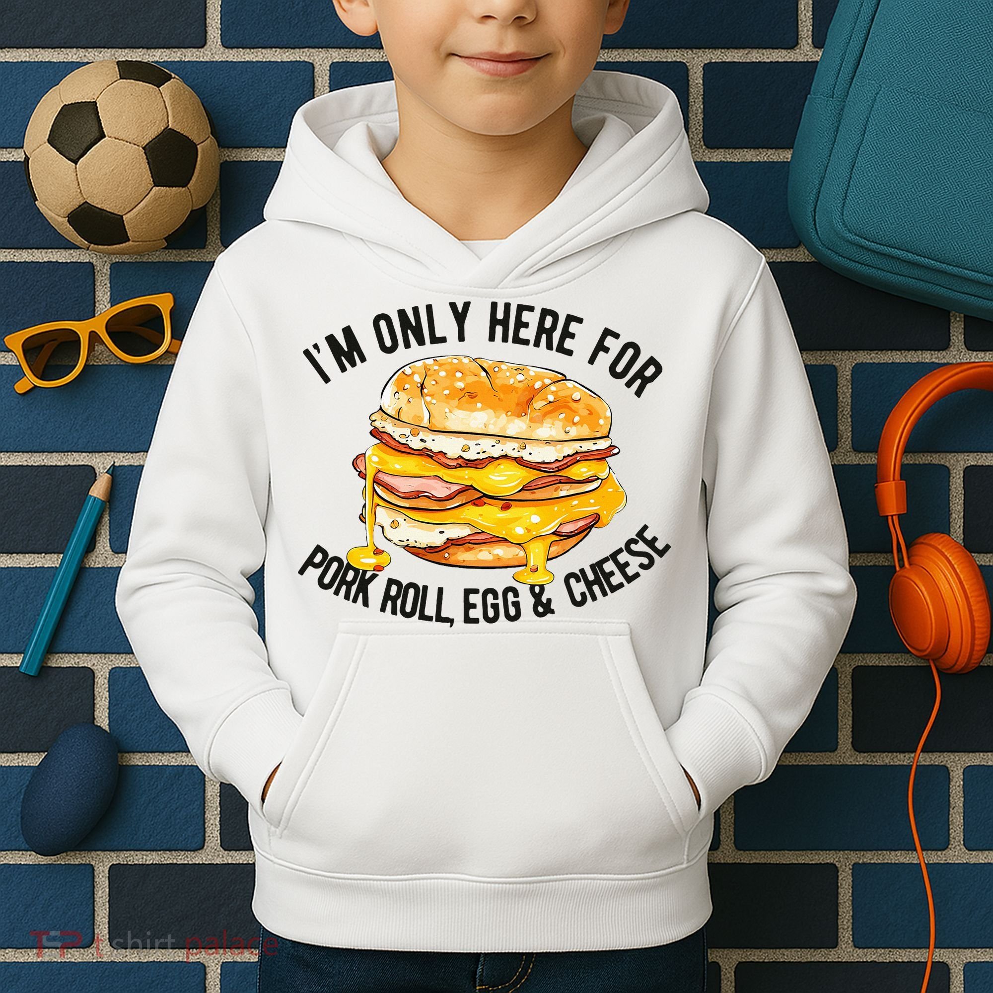 Pork Roll Egg And Cheese New Jersey Pride Nj Kids Hoodie