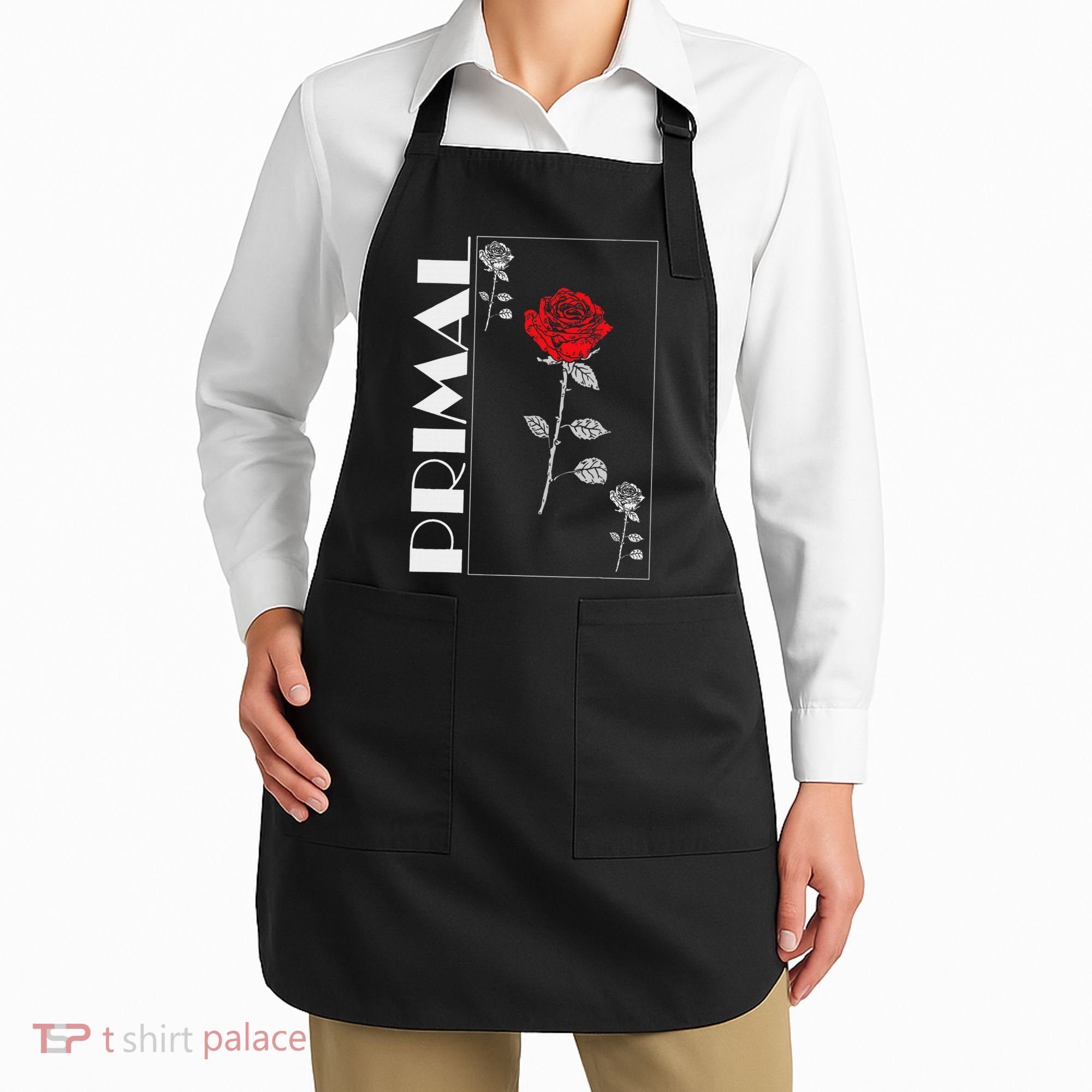 Primal Rose Empyre Floral Rose Flower Apron