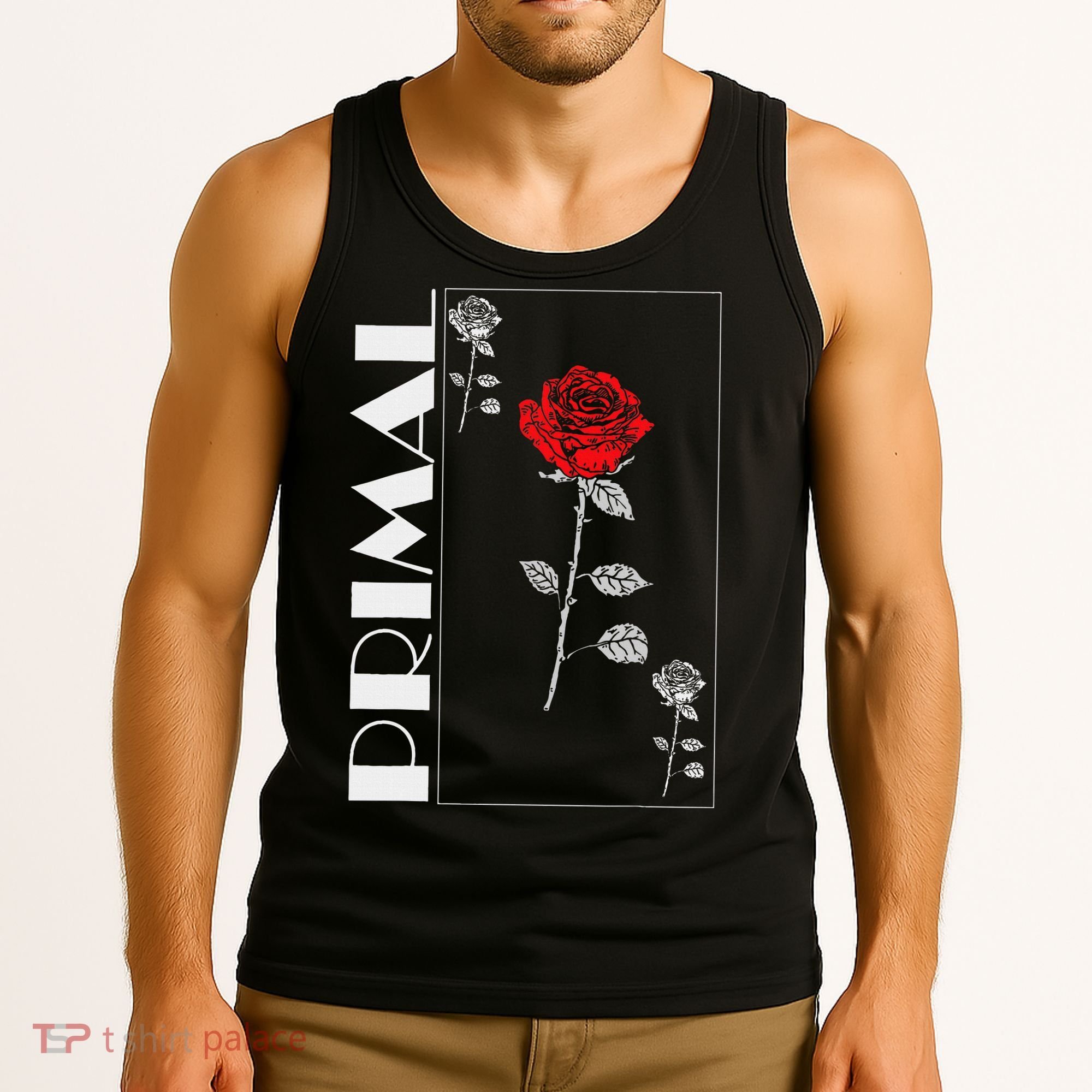 Primal Rose Empyre Floral Rose Flower Tank Top