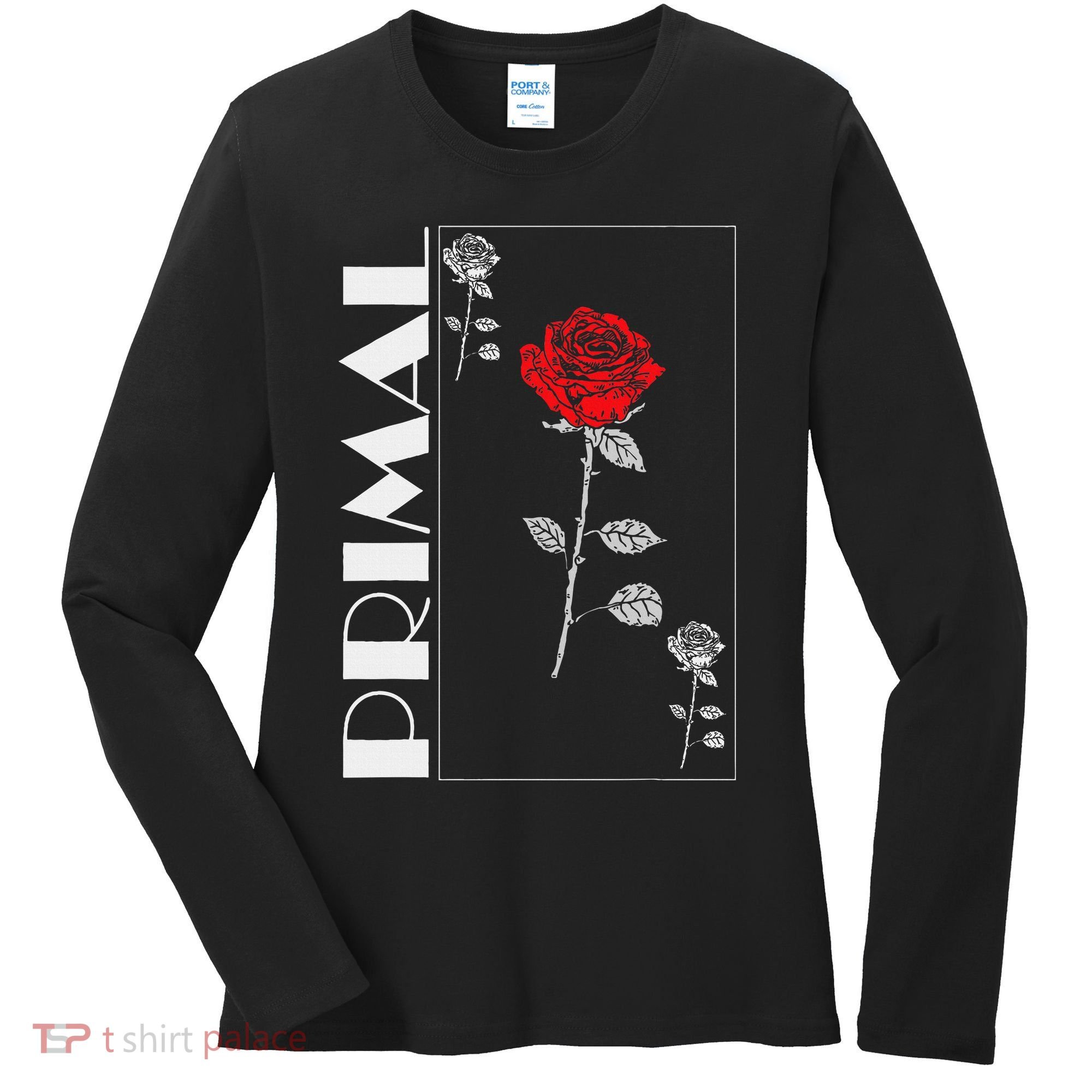 Primal Rose Empyre Floral Rose Flower Women's Long Sleeve Shirt