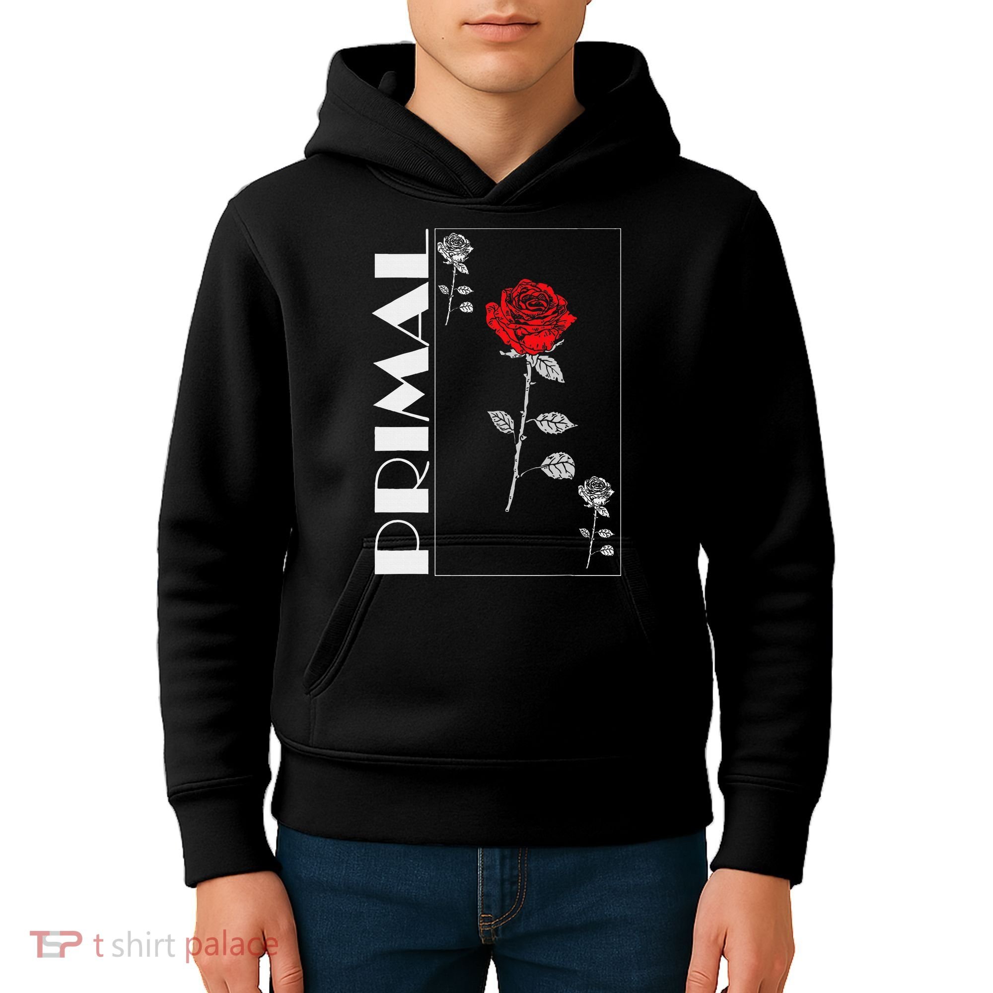 Primal Rose Empyre Floral Rose Flower Kids Hoodie