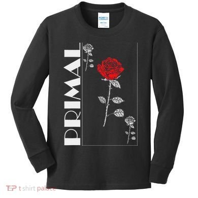 Primal Rose Empyre Floral Rose Flower Kids Long Sleeve Shirt