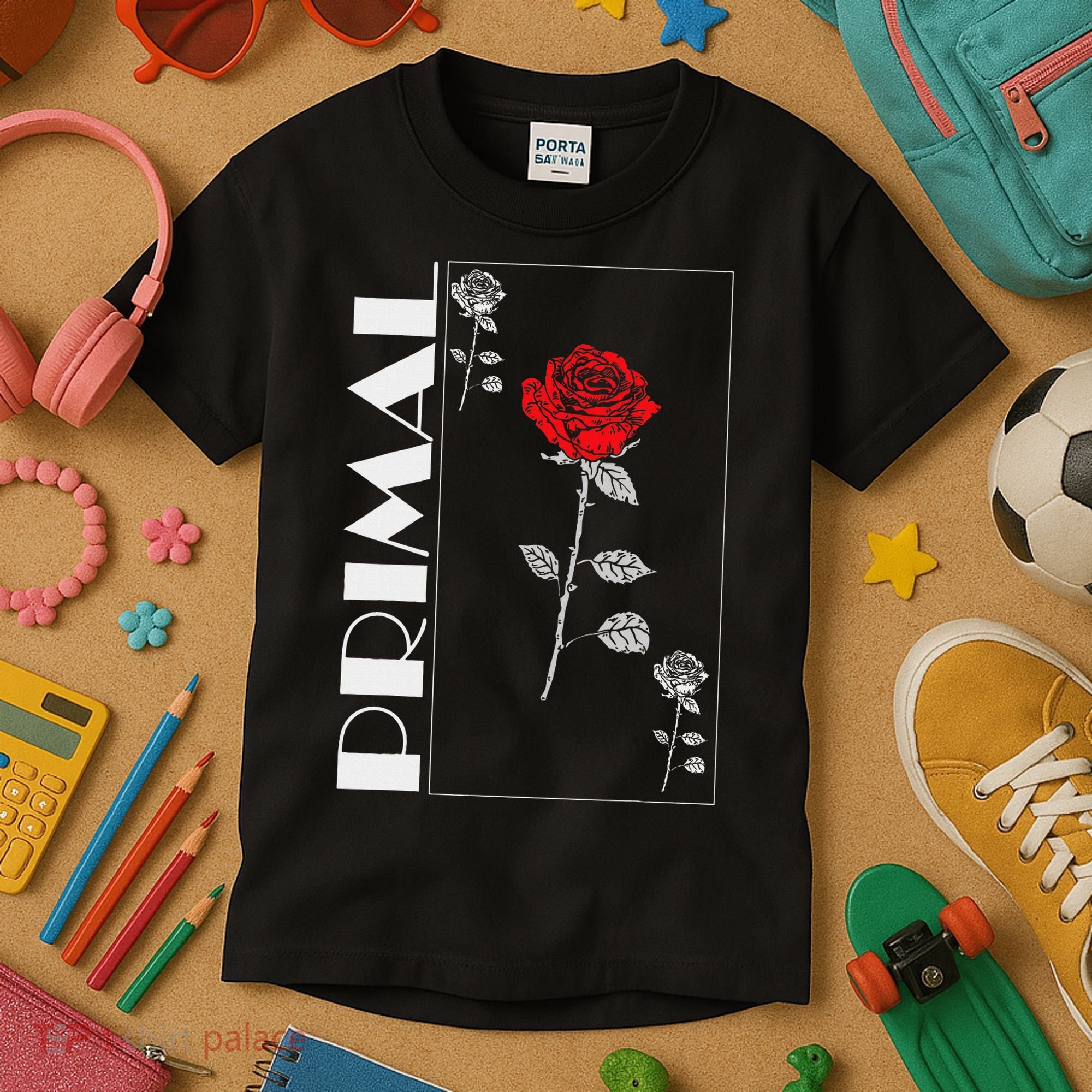 Primal Rose Empyre Floral Rose Flower Kids T-Shirt