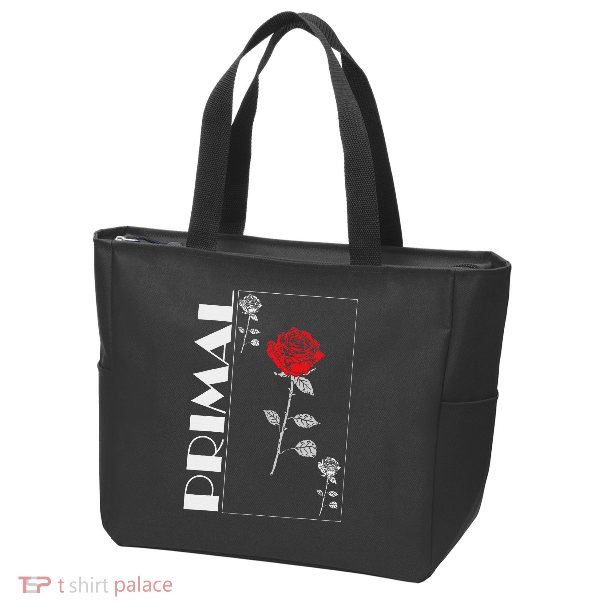 Primal Rose Empyre Floral Rose Flower Tote Bag