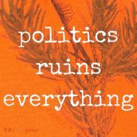 Politics Ruins Everything Funny Political Humor Kati Licensed 12" Camo Cuffed Beanie thumb 2