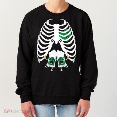 Pregnant Beer Skeleton Irish Baby Women's Sweatshirt
