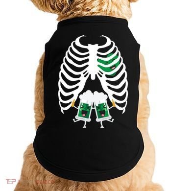 Pregnant Beer Skeleton Irish Baby Doggie Tank