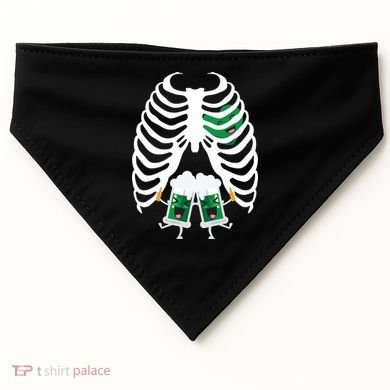 Pregnant Beer Skeleton Irish Baby USA-Made Doggie Bandana
