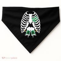 Pregnant Beer Skeleton Irish Baby USA-Made Doggie Bandana thumb 0