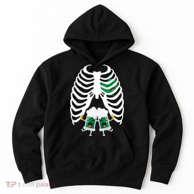 Pregnant Beer Skeleton Irish Baby Hoodie
