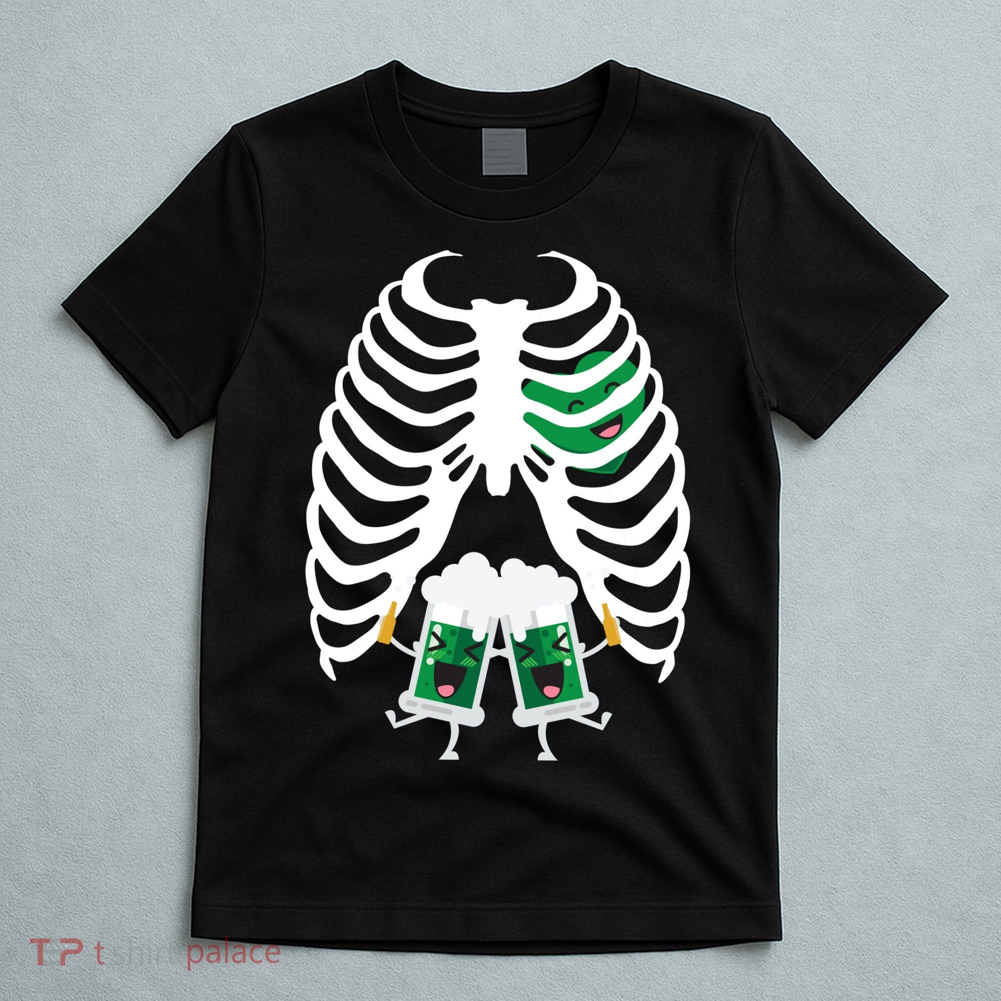 Pregnant Beer Skeleton Irish Baby T-Shirt