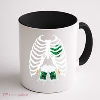 Pregnant Beer Skeleton Irish Baby Coffee Mug thumb 1