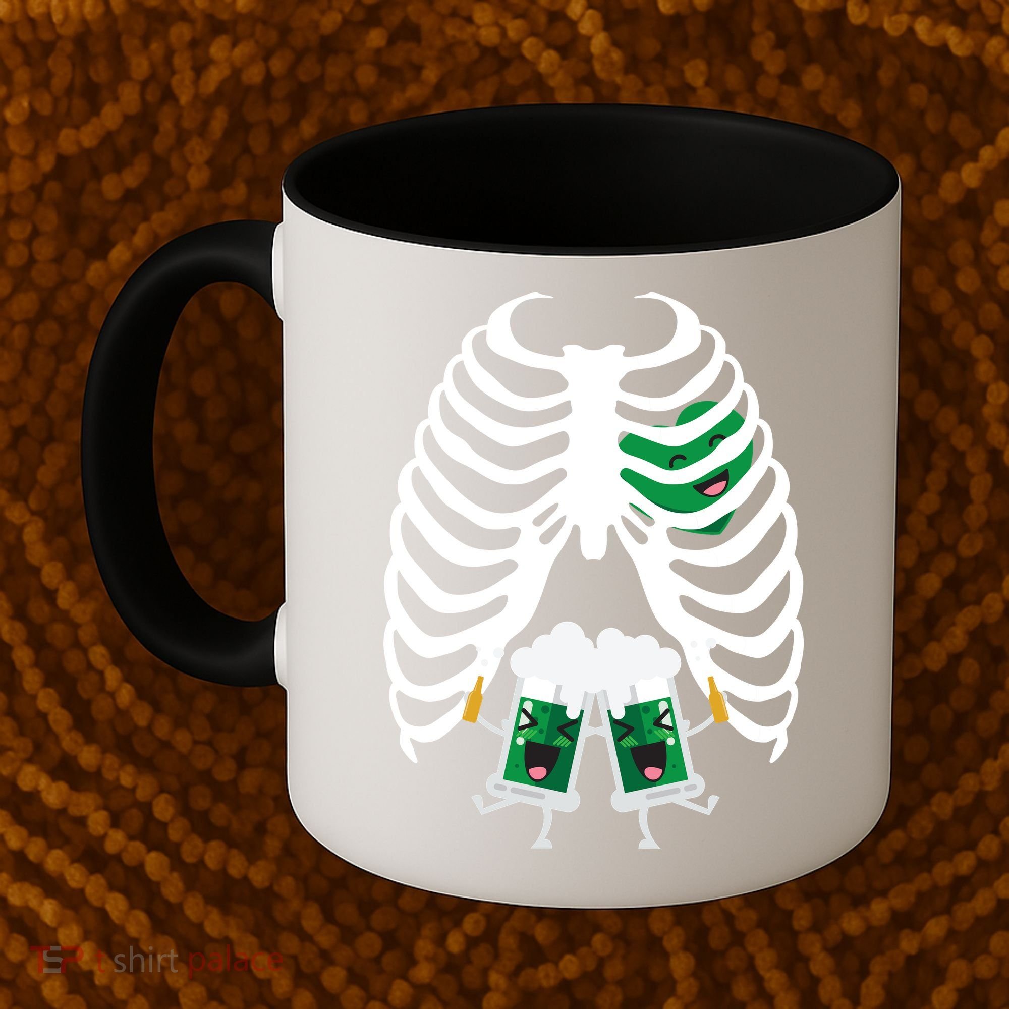 Pregnant Beer Skeleton Irish Baby Coffee Mug