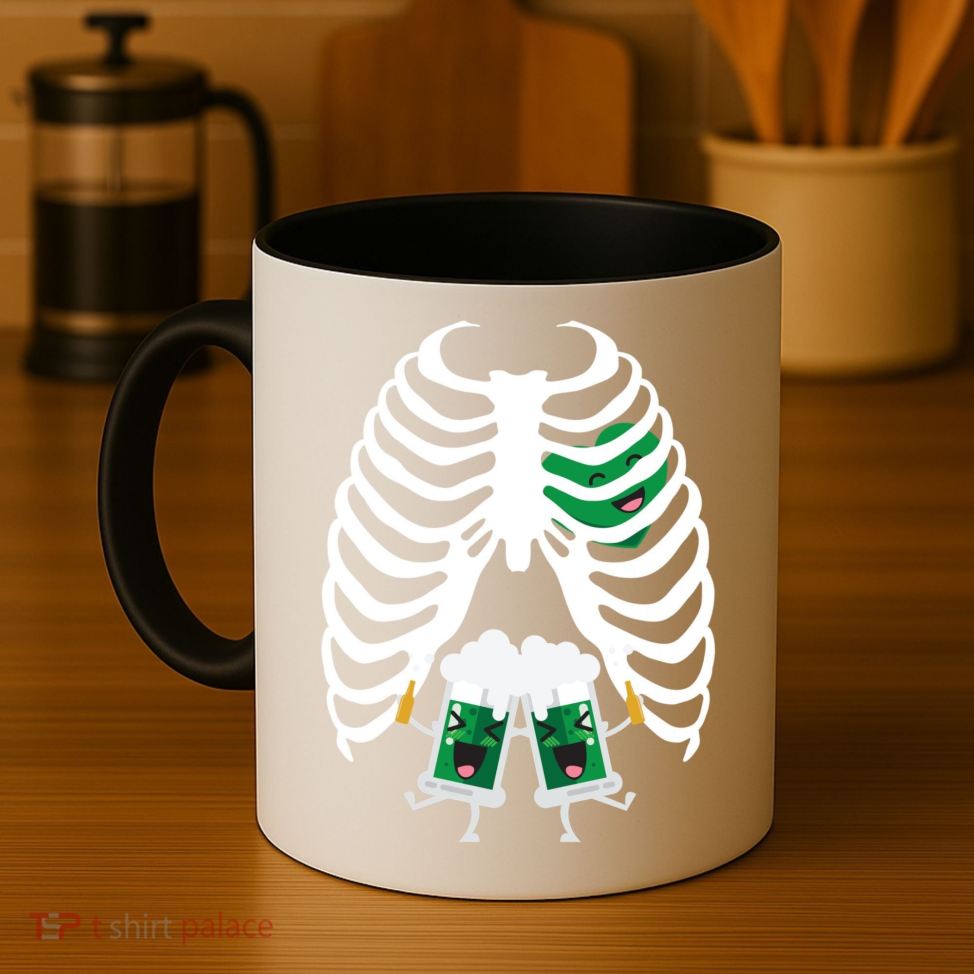 Pregnant Beer Skeleton Irish Baby Coffee Mug