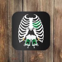 Pregnant Beer Skeleton Irish Baby Coaster thumb 0