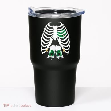 Pregnant Beer Skeleton Irish Baby Tumbler