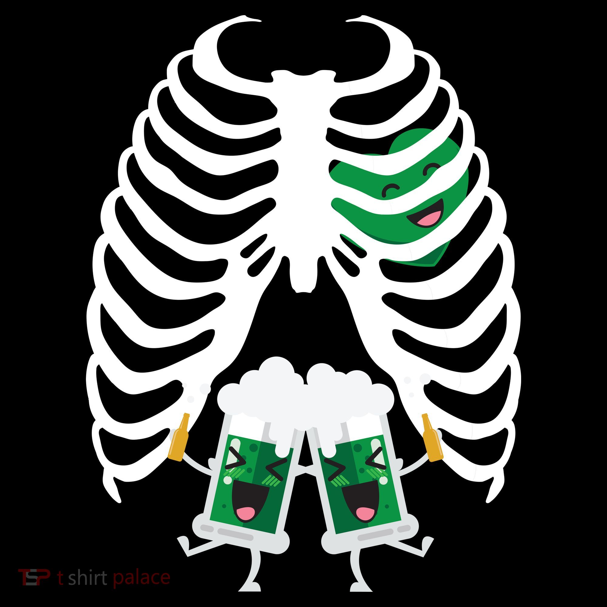 Pregnant Beer Skeleton Irish Baby Mousepad