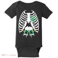Pregnant Beer Skeleton Irish Baby Baby Bodysuit thumb 0
