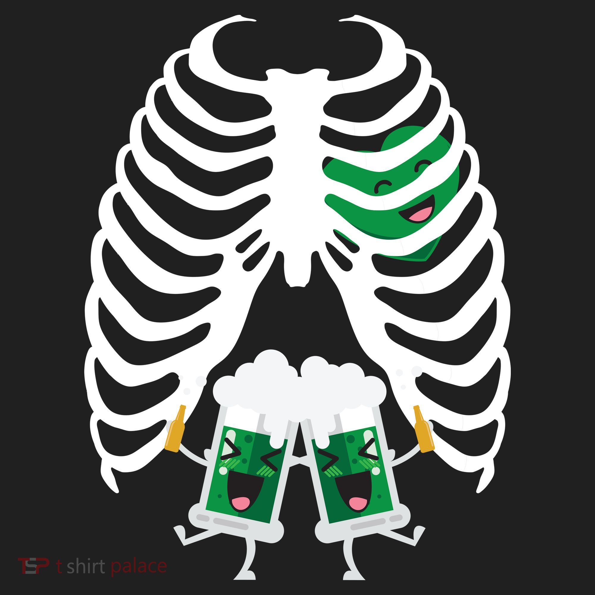 Pregnant Beer Skeleton Irish Baby Hat